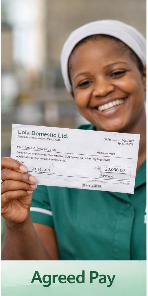 Confident domestic worker